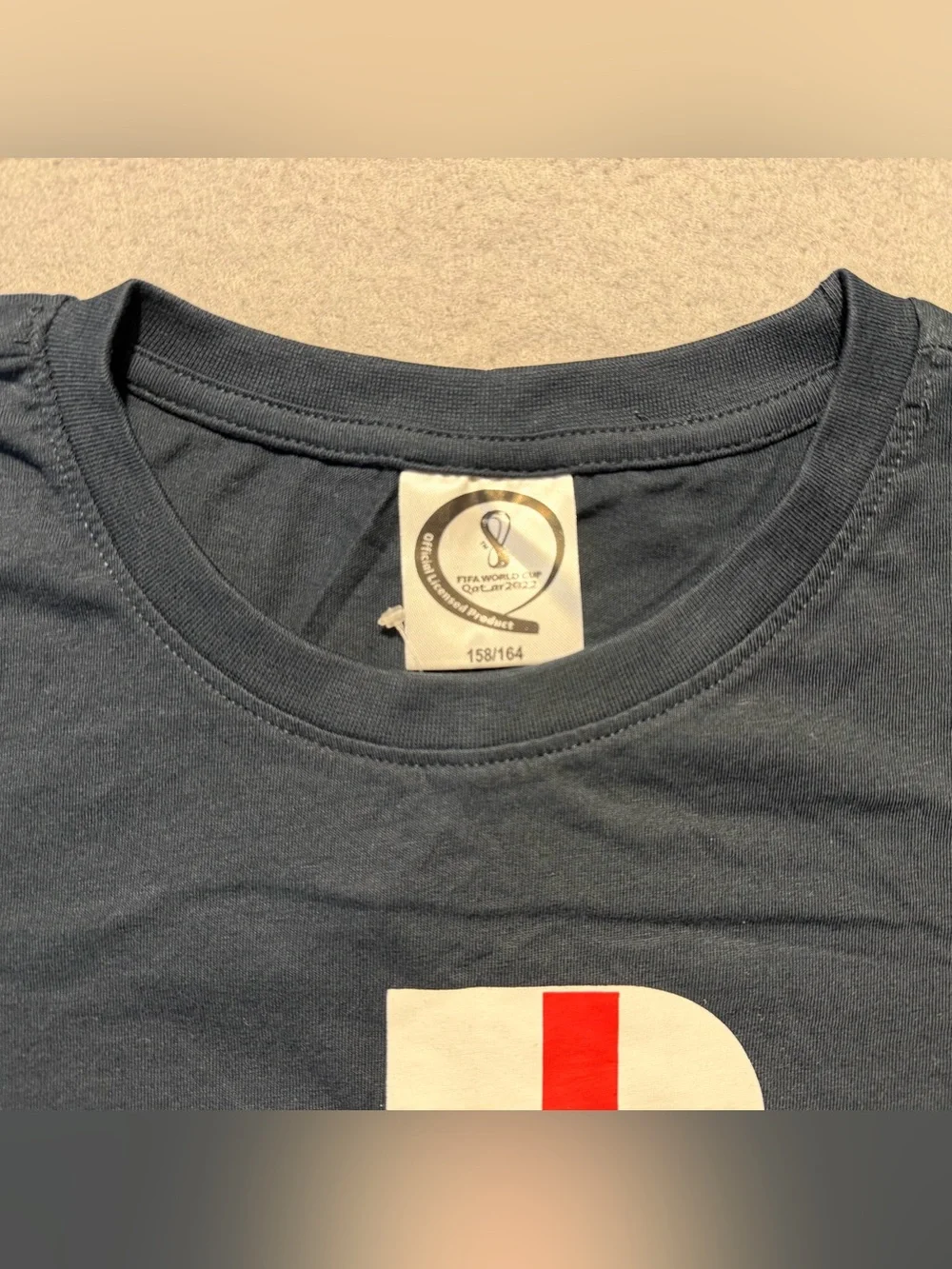 England FIFA World Cup Qatar 2022 T-Shirt Youth 158/164 Navy NWT